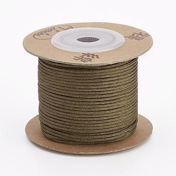 Nylon Cords, String Threads Cords, Round, Coffee, 1.5mm, about 27.34 yards(25m)/roll