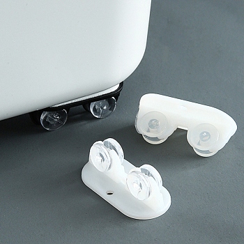 Self Adhesive Universal Caster Wheels, Mini Swivel Wheels, for Bins Bottom Storage Box Furniture Trash Can, White, 42x20x17mm, 4pcs/set