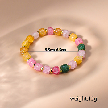 Natural Mixed Gemstone Beaded Stretch Bracelets for Women, Inner Diameter: 1/4 inch(0.55cm)~1/4 inch(0.65cm)