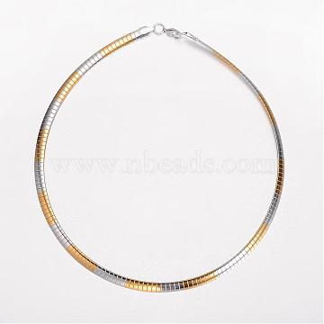 304 Stainless Steel Necklace Making, with Lobster Claw Clasps, Golden & Stainless Steel Color, 17.72 inches(450mm); 6mm(MAK-K062-01C1)