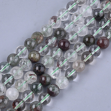 10mm Round Lodolite Quartz Beads