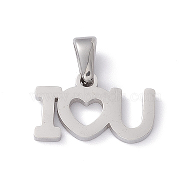 Stainless Steel Color Word 304 Stainless Steel Charms