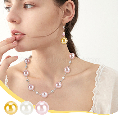 Elite 1 Set Custom Resin Imitation Pearl Beads(RESI-PH0001-89)-6