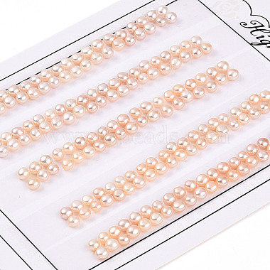 PeachPuff Half Round Pearl Beads