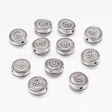 12mm Flat Round Alloy Beads