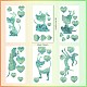 6PCS PVC Stickers Dazzling Color Window Stickers 3D Laser Puppy And Heart Shapes Electrostatic Glass Window Stickers(JX834A)-2