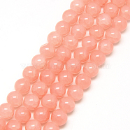 Baking Painted Crackle Glass Bead Strands, Round, Light Salmon, 4mm, Hole: 1.1~1.3mm, about 200pcs/strand, 31.4 inch(DGLA-Q023-4mm-YS9)