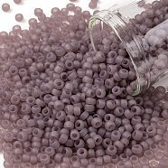 TOHO Round Seed Beads, Japanese Seed Beads, Frosted, (151F) Ceylon Frost Grape Mist, 8/0, 3mm, Hole: 1mm, about 222pcs/10g(X-SEED-TR08-0151F)