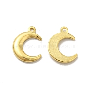 Brass Charms, Cadmium Free & Lead Free, Long-Lasting Plated, Double Horn/Crescent Moon Charm, Real 24K Gold Plated, 12x9x1.5mm, Hole: 1mm(X-KK-H442-35G)