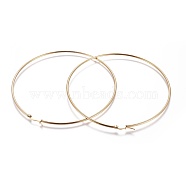 304 Stainless Steel Hoop Earrings, Hypoallergenic Earrings, Ring Shape, Golden, 104x100.5x2mm, 12 Gauge, Pin: 0.8mm(EJEW-L226-001B)