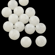 Round Imitation Gemstone Acrylic Beads, White, 8mm, Hole: 2mm, about 1700pcs/500g(OACR-R029-8mm-30)