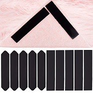 AHADEMAKER 20Pcs 2 Style PU Self Adhesive Non Slip Carpet Stickers, Washable Rug Tape, for Hardwood Floors, Tile Floors, Arrow & Rectangle, Black, 131x25x2mm, 10pcs/style(FIND-GA0005-66)