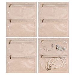Nylon Travel Jewelry Bag, Beige, 202x175x0.5mm, Hole: 5mm(AJEW-WH0596-904)