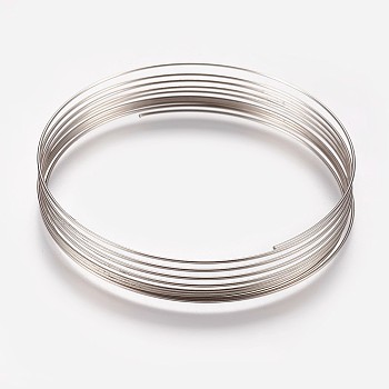 Iron Wires, Platinum, 55mm in diameter, 24 Gauge, 0.5mm wide, 10loops/pc