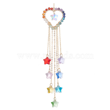 Colorful Heart Glass Pendant Decorations