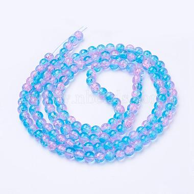 Spray Painted Crackle Glass Beads Strands(CCG-Q001-6mm-19)-3