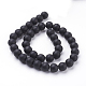 Synthetic Black Stone Beads Strands(G508-2)-2