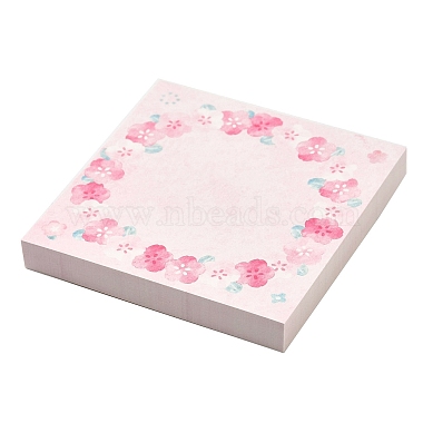 100 Sheets Flower Pattern Pad Sticky Notes(DIY-B071-01A)-2