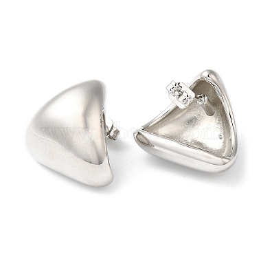 boucles d'oreilles triangle torsadées en laiton plaqué en rack(EJEW-Q766-06P)-2