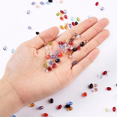 Perles de verre tchèques transparentes galvanisées(GLAA-I045-03)-4