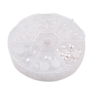 1Box ABS Plastic Imitation Pearl Dome Cabochons(SACR-X0002-B)-2