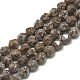 Chapelets de perles de flocon de neige en obsidienne naturelle(G-S300-101-8mm)-1