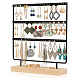 Triple Levels Rectangle Iron Earring Display Stand(CON-PW0001-151B-02)-1