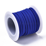Flat Polyester Elastic Cord, Webbing Garment Sewing Accessories, Medium Blue, 5mm, about 3.28 yards(3m)/roll(EC-N003-001A-03)