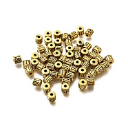 Tibetan Style Alloy Beads, Lead Free & Nickel Free & Cadmium Free, Tube, Antique Golden, 4.9x4.9mm, Hole: 1.6mm(GLF10149Y-NF)