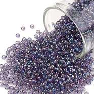 TOHO Round Seed Beads, Japanese Seed Beads, (166D) Transparent AB Sugar Plum, 11/0, 2.2mm, Hole: 0.8mm, about 1110pcs/10g(X-SEED-TR11-0166D)