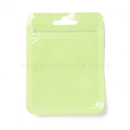 Rectangle Plastic Zip Lock Gift Bags, with Transparence Windows Resealable Bags, Yellow Green, 10x7.5x0.15cm, Unilateral Thickness: 2.5 Mil(0.065mm)(OPP-B006-02A-02)