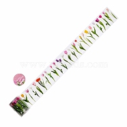 Flower PET Adhesive Tape, for DIY Album Scrapbook, Greeting Card, Background Paper, Sandy Brown, 50mm, 2m/roll(DIY-P084-B03)
