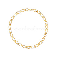 Stylish Unisex Stainless Steel Irregular Buckle Bracelet/Necklace, Golden(GC1125-1)