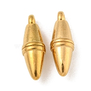 Ion Plating(IP) 304 Stainless Steel Pendants, Bullet Charm, Real 18K Gold Plated, 20.5x6.5x7mm, Hole: 1.6mm(STAS-N103-122G)