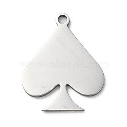 201 Stainless Steel Pendants, Laser Cut, Heart Charm, Stainless Steel Color, 20x16x1mm, Hole: 1.8mm(STAS-D041-09P)