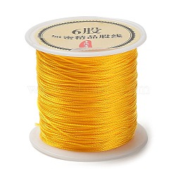 6-Ply Round Nylon Thread, with Spool, Gold, 0.4mm, about 54.68 Yards(50m)/Roll(NWIR-Q001-01C-02)