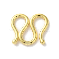 999 Fine Silver Hook and S-Hook Clasps, Golden, 10x11x1mm(STER-P063-03G)