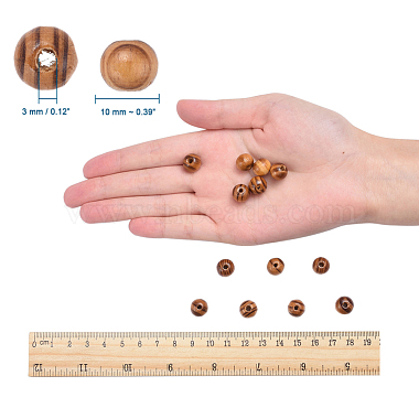 Perles de bois naturel non teintes(X-TB611Y-10mm-LF)-3