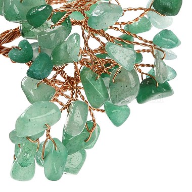 Natural Green Aventurine Chips Money Tree Decorations(DJEW-C016-01A)-2