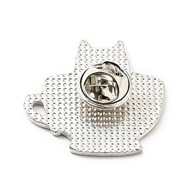 Cat with Cup Enamel Pin(JEWB-G014-A04-A)-2