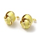 Real 18K Gold Plated Brass Enamel Stud Earrings for Women(EJEW-M251-09G-01)-1