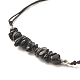 bracelet de perles tressées en copeaux d'obsidienne naturelle(X-BJEW-JB08019-08)-4