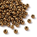 Electroplated Glass Beads, Rondelle, Goldenrod, 4x3.5mm, Hole: 1.2mm, about 130pcs/bag(GL-G001-02A-01)