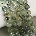 Natural Prehnite Beads Strands, Smooth Round, 10mm, Hole: 1mm, about 38pcs/strand, 14.57~15.16'''(37~38.5cm)(G-G474-A01-10mm)