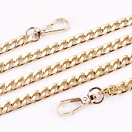 Bag Strap Chains, with Aluminum Curb Link Chains and Alloy Swivel Clasps, Golden, 158~160cm, 0.95cm, Link: 13.5x9.5x2.5mm, Clasps: 38x13x4mm(IFIN-WH0051-01G)