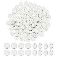 304 Stainless Steel Charms, Stamping Blank Tag, Flat Round, Stainless Steel Color, 10x1mm, Hole: 1.4mm, 300pcs/box(STAS-UN0018-27P)