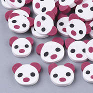 Handmade Polymer Clay Cabochons, Bear, White, 8~10x10~11x1.5~2mm, about 5686pcs/853g(CLAY-S091-015)