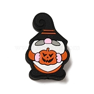 Halloween Series Silicone Beads, Dark Orange, Gnome, 32.5x21x7mm, Hole: 2mm(SIL-S007-02B)