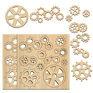 Wood Shaving Boards, Wood Craft Supplies, Gear, 15.2x14.5x0.2cm, 2pcs/set(DIY-WH0548-003)