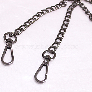 Iron Handbag Chain Straps, with Clasps, for Handbag or Shoulder Bag Replacement, Gunmetal, 40x0.8x0.2cm(PURS-PW0001-325A-B)